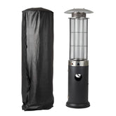 Fire Sense full-length vinyl cover shields spiral flame LPG heater from the elements.
