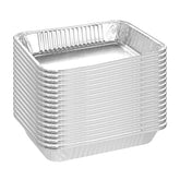 Firsgrill 8.5x6-inch drip pans closeup showing sturdy aluminum for grease collection