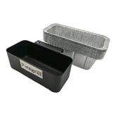Firsgrill grease cup tray hook-on attachment on Blackstone griddle