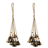 Fishknow hanging witch bells door brass highlight decorative door charm and alert