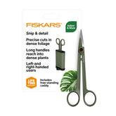Fiskars Detail Snipper in action with long reach for precise pruning.
