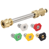 FixBear pressure washer adapter with 1/4 inch quick connect for fast tool-free attachment.