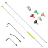 FIXFANS extension wand in stainless steel with 120 inch reach for high gutters and roofs