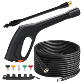 FIXFANS pressure washer gun and hose kit for versatile outdoor cleaning