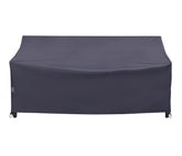 F&J Outdoors patio loveseat cover front view with rugged waterproof protection.