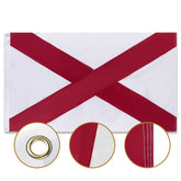 FLAGBURG Alabama state flag 3x5 with embroidery for durable outdoor display.