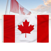 FLAGBURG Canada flag 3x5ft with maple leaf embroidery, ideal for outdoor display.