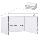 Flagly sidewall 10x10 coverage for outdoor events with water-resistant fabric.