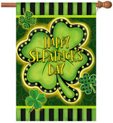 Flagmax St Patrick's Day flag with shamrock design for vibrant garden decor.
