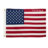 FLAGPARK American flag 12x18 boat flag with embroidered stars for durable outdoor use.