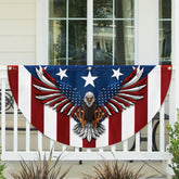 FLAGWIX American Flag Patriotic Eagle outdoor banner, durable for all weather.