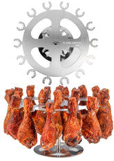 Flame Fingers XL rack assembly shows compact setup for even cooking.