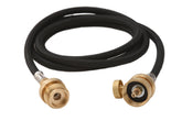 Flame King YSNMT48 extension hose extended to offer 5-foot reach for hard-to-reach areas.