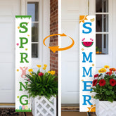 Flangairy two-sided porch sign spring-summer 47-inch boosts curb appeal for seasonal welcomes.