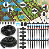 Flantor drip irrigation kit quick connector for easy, leak-free installation.