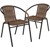 Flash Furniture Lila chair front view ideal for outdoor dining.