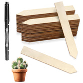 FLATRI plant labels set with pen for clear indoor and outdoor labeling.