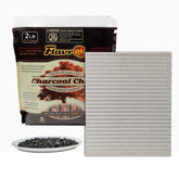 FlavrQ startup grid being installed on a gas grill for instant charcoal flavor.