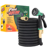 Flexi Hose 75ft expandable length offers versatile reach for gardens and patios.