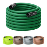 Flexzilla Colors garden hose forest green coiled for easy storage and quick watering