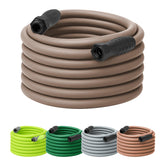 Flexzilla Colors SwivelGrip connection shows easy setup and leak-free swiveling.