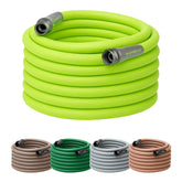Flexzilla garden hose 75 ft coil shows easy storage and ready-to-use setup