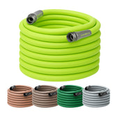 Flexzilla garden hose laid flat and kink-free for easy watering