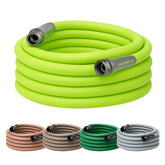 Flexzilla garden hose coiled flat for easy storage and tangle-free operation