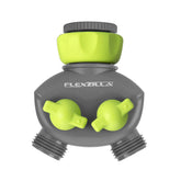 Flexzilla 2-Way Hose Splitter overview with dual outlets for convenient watering.