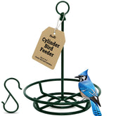 Flockin' Cylinder Bird Feeder Holder main view showing sturdy outdoor design