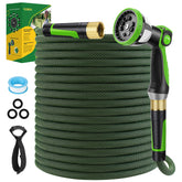 FLOERXIS 25 ft non-expandable garden hose showing kink-free flexibility for easy watering