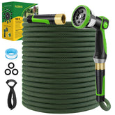 FLOERXIS non-expandable hose 100ft highlights long-lasting durability for steady watering.