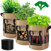 Florelf visible potato grow bag 10gal with flap shows root space for easy harvest