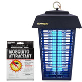 Flowtron Bug Zapper outdoors showing 1-acre coverage for pest control.