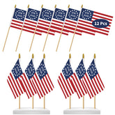 FLUUZE 250th Anniversary USA flag on stick for vibrant parade displays