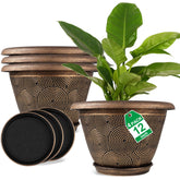 Fodetyff 12 inch circle pattern planter for modern indoor decor.