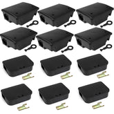 Foivieide rat bait station large front view for secure indoor placement