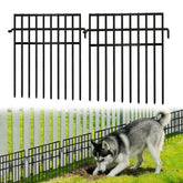 FOKEP 30-panel barrier fence front view showing extended yard protection.