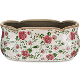 FoldTier rose planter with ice-cracked rectangle look, ideal for bright windowsills.