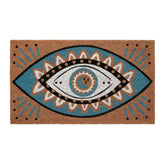 Folkulture Welcome Matt Outdoor with evil eye design, ideal for a welcoming front entrance outdoor use.