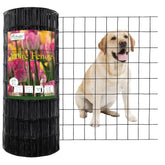 FOREHOGAR black vinyl coated welded wire fence roll, ideal for durable garden borders