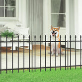FOREHOGAR decorative metal garden fence panel borders yard and flower beds.