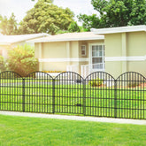 FOREHOGAR metal garden fence gate 36in panel boundaries for pets and yard