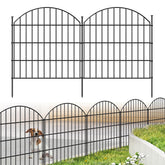 FOREHOGAR metal garden fence panel 28in; sturdy border for flower beds.