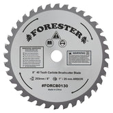 FORESTER carbide-tip brush cutter blade 8in 40 teeth for heavy brush cutting.