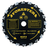 FORESTER chainsaw brush cutter blade 9in with 20 teeth for fast heavy-duty cutting.