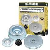 FORESTER Trimmer Head Conversion Kit showing compatibility with Stihl straight shaft trimmers.
