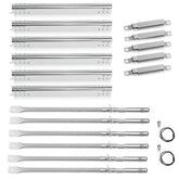 FORYEYC Char-Broil 6-burner kit closeup with stainless steel burners for reliable heat