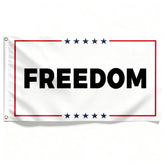 Fosiut Charlie Kirk white freedom flag ready for outdoor display