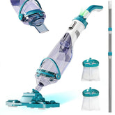 FOTING cordless pool vacuum with all-angle head for efficient debris pickup.